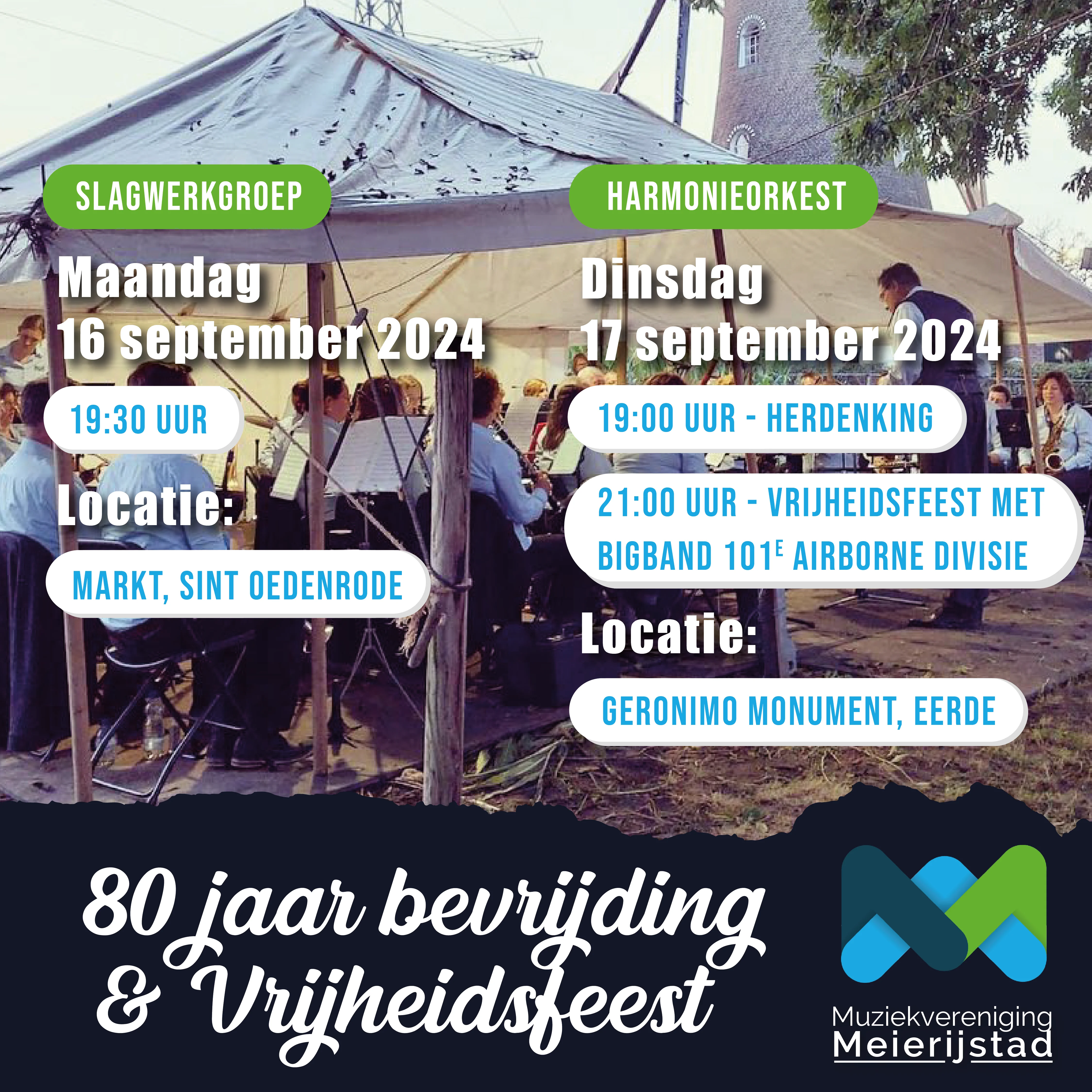 Featured image for “HERDENKING EN VRIJHEIDSFEEST MET MUZIEKVERENIGING MEIERIJSTAD ”