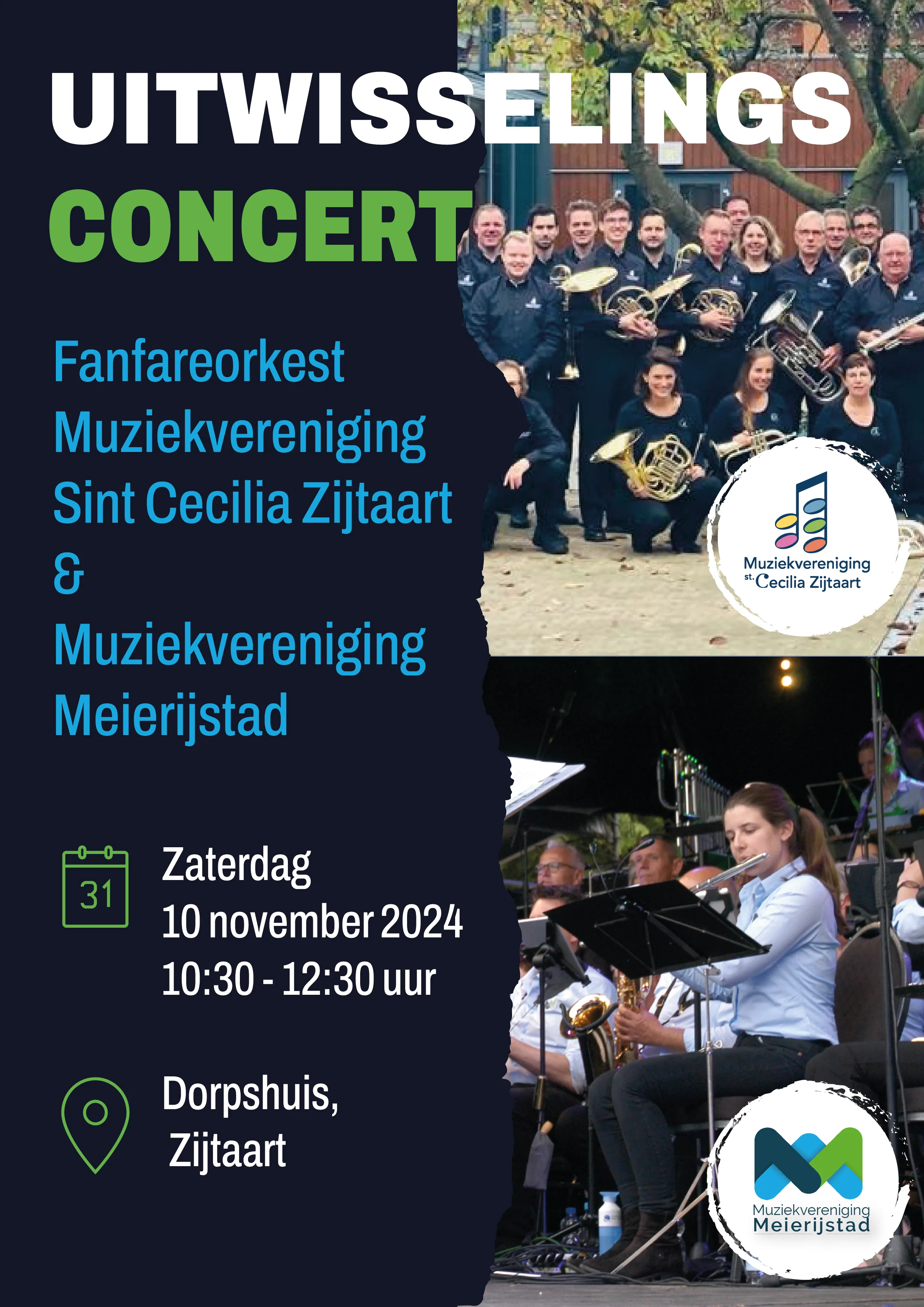 Featured image for “Uitwisselingsconcert muziekverenigingen Meierijstad en St. Cecilia 10 november”