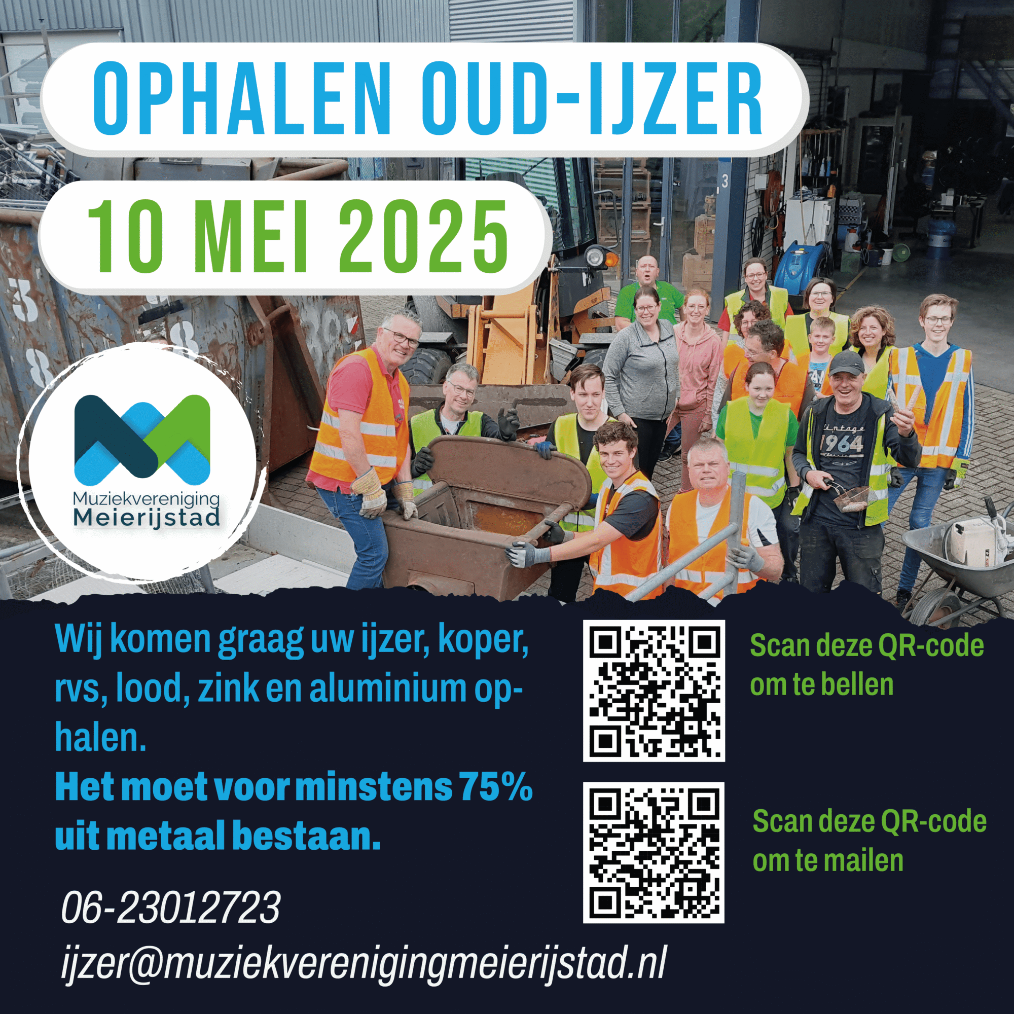 Featured image for “Muziekvereniging Meierijstad organiseert jaarlijkse Oud IJzer Ophaaldag voor concerten in de gemeente ”