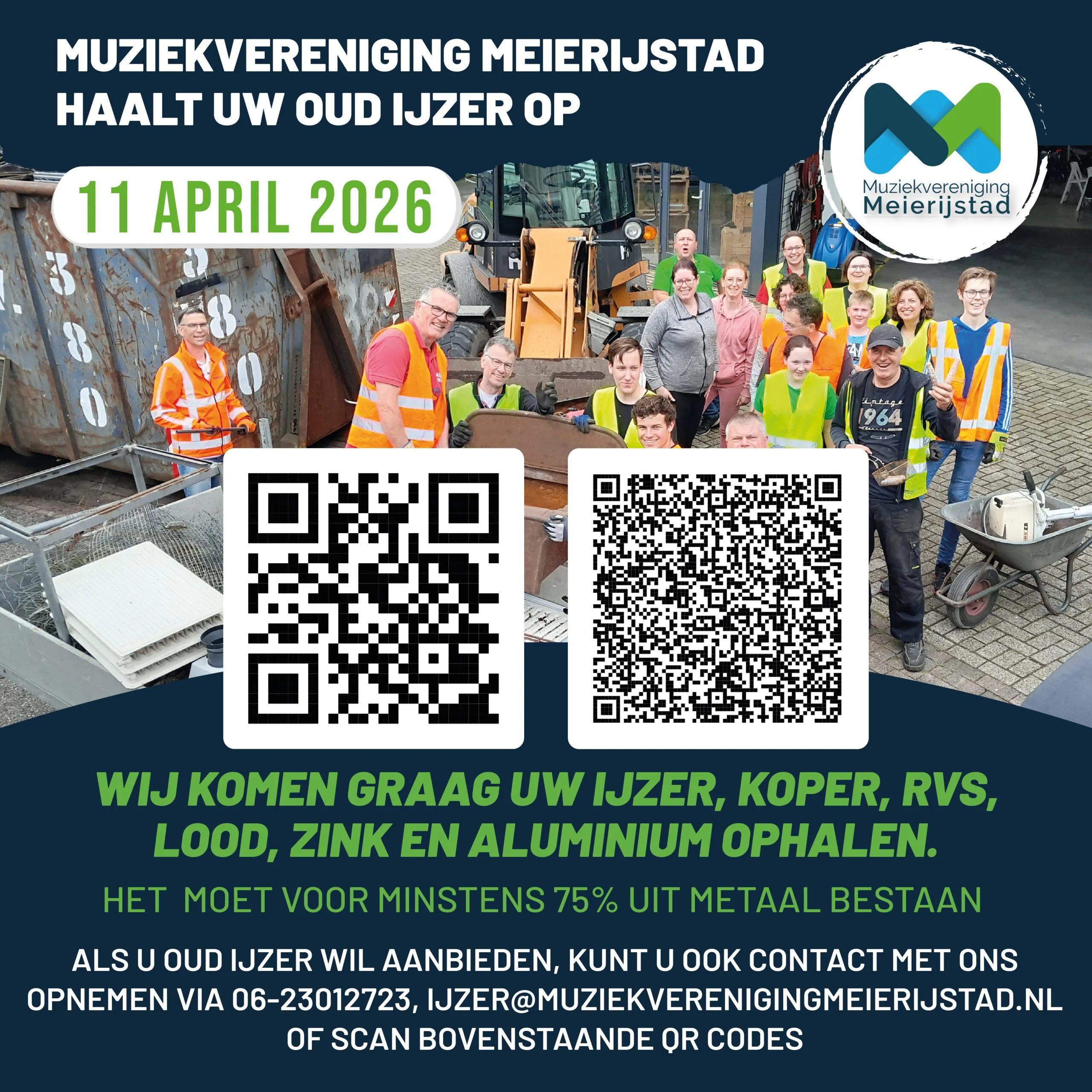 Featured image for “Muziekvereniging Meierijstad houdt jaarlijkse Oud IJzer Ophaaldag ten bate van lokale concerten”